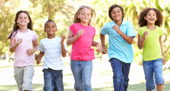 young people running while smiling